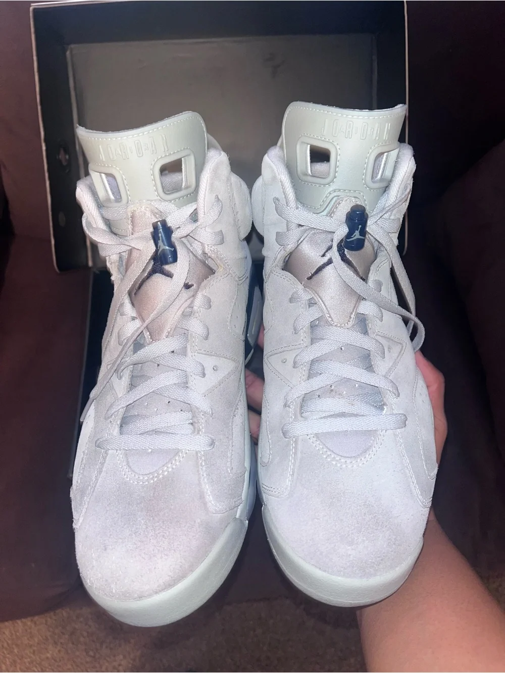 Jordan 6 “Georgetown” Grey and Navy Suede